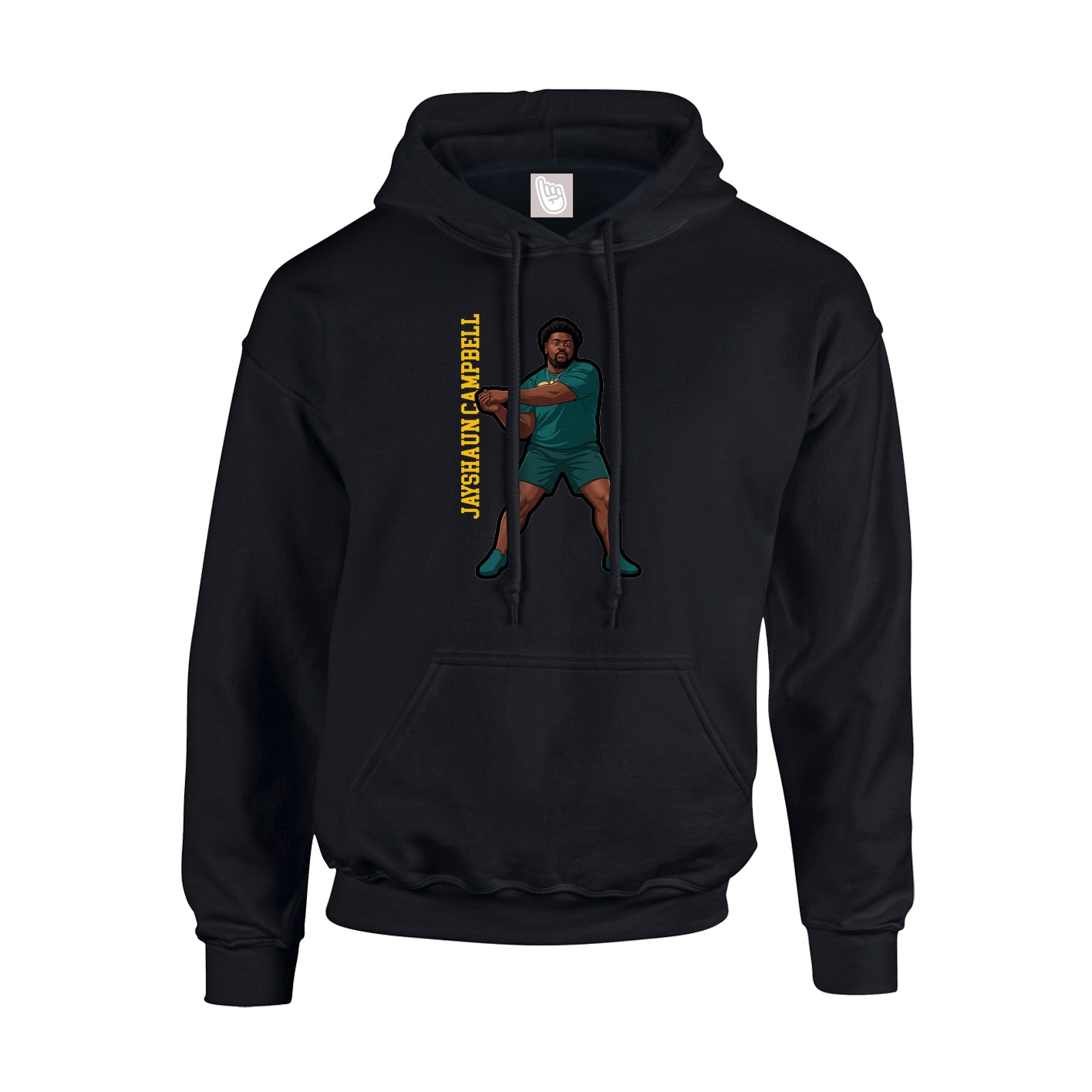 Youth Hoodie — Name Vertical in Black