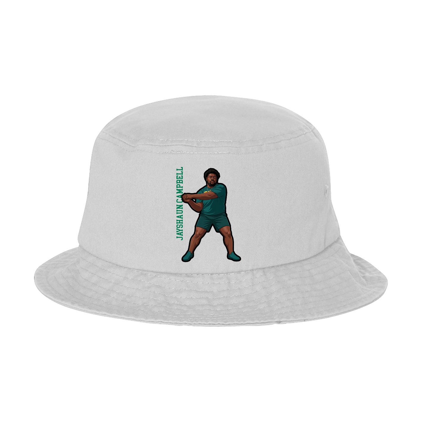 Bucket Cap — Name Vertical in White