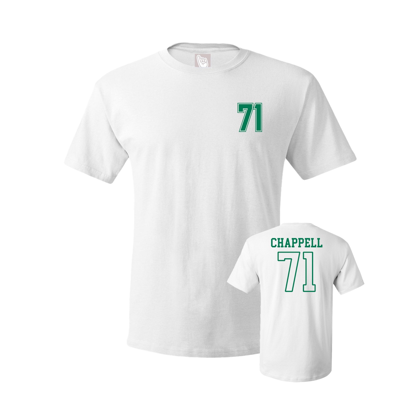 Youth Tee — Chest Back in White