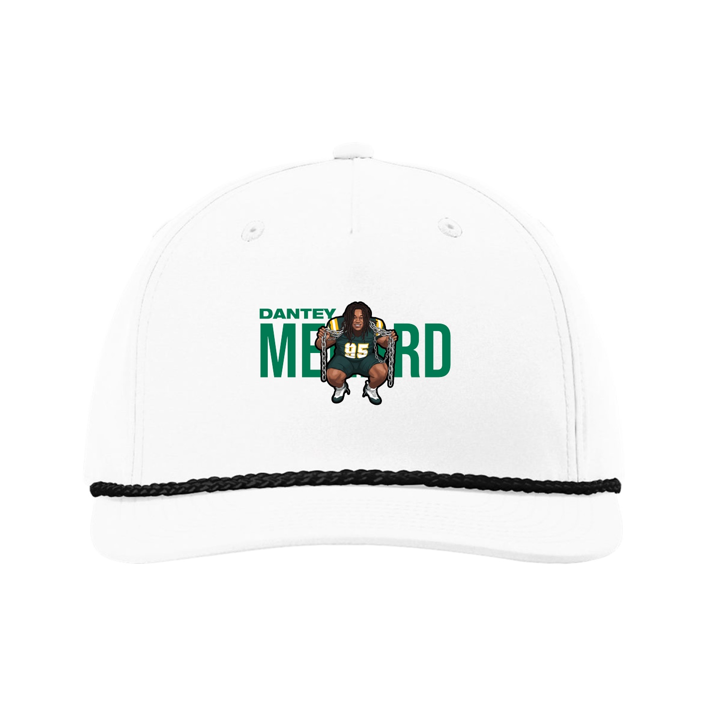 Five-Panel Classic Rope Cap — Player Name in White