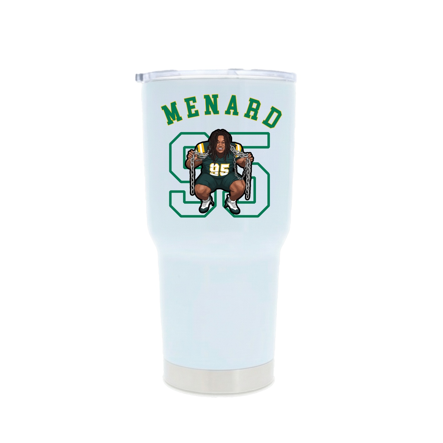 30oz Stainless Steel Tumbler — Shirsey Arch in White