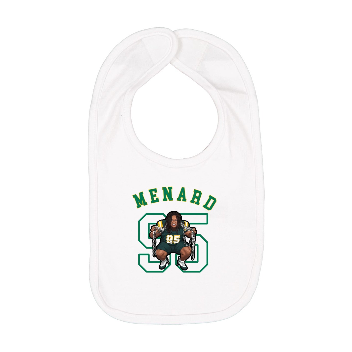 Infant Bib — Shirsey Arch in White