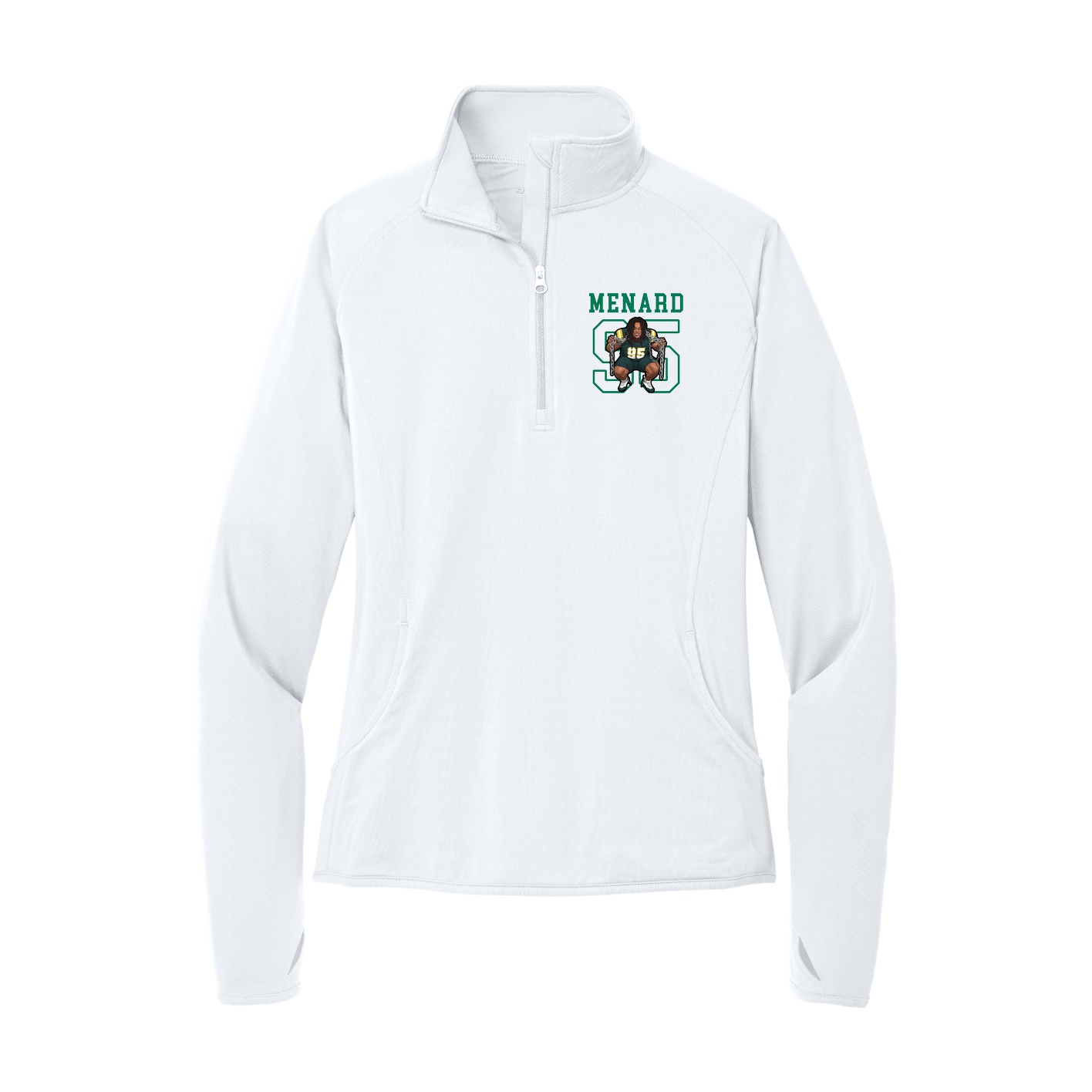 Women's Q-Zip Pullover — Shirsey in White