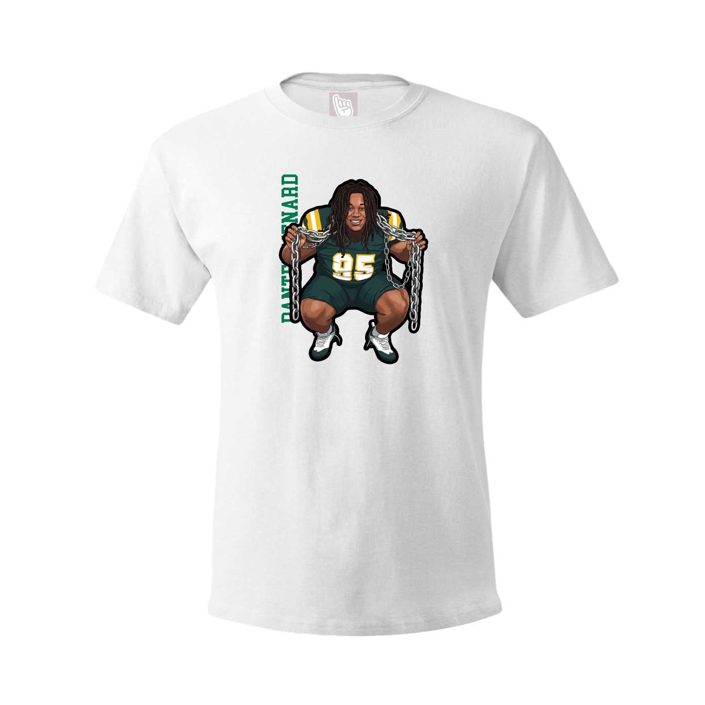 Youth Tee — Name Vertical in White