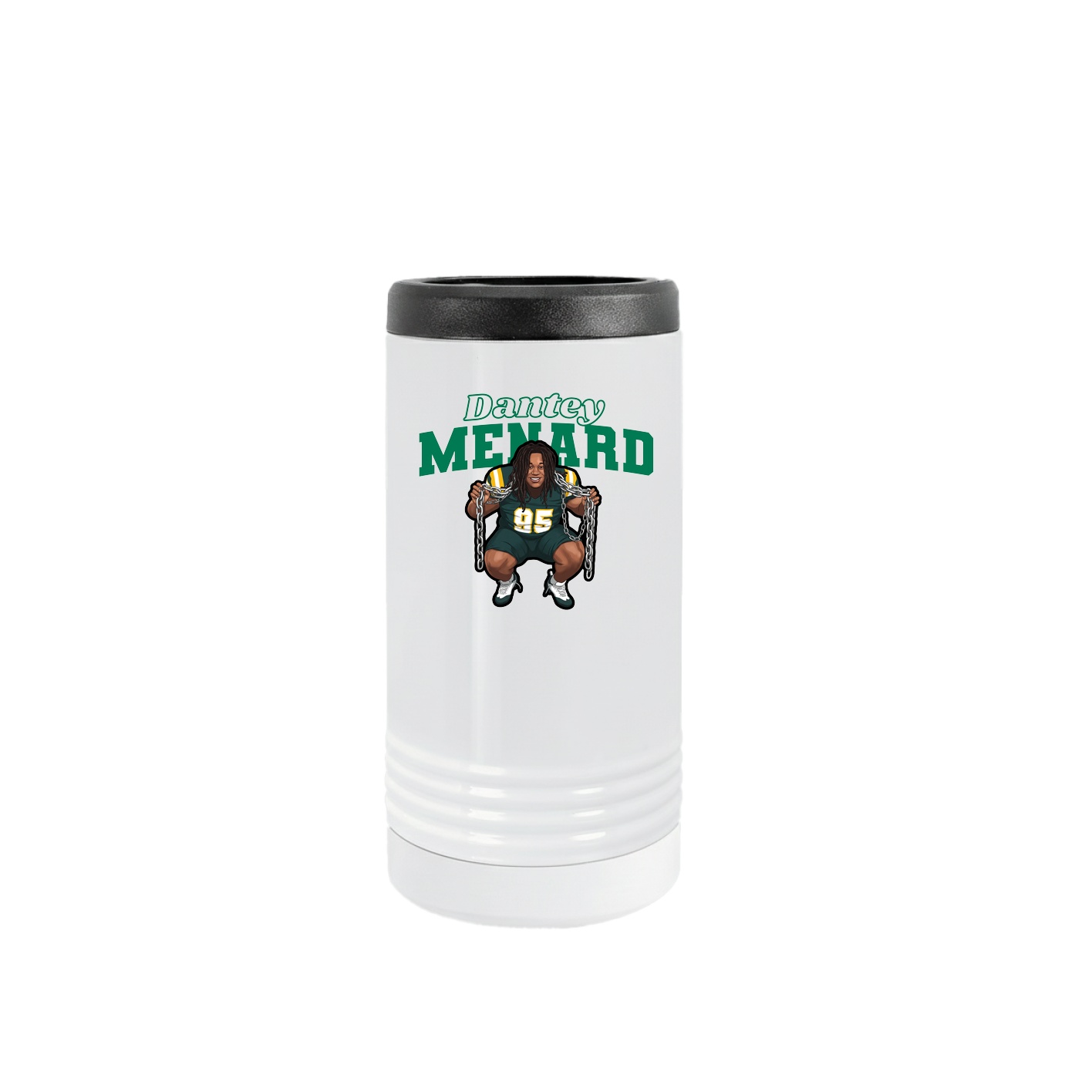 Slim Beverage Holder — Name Arch in White