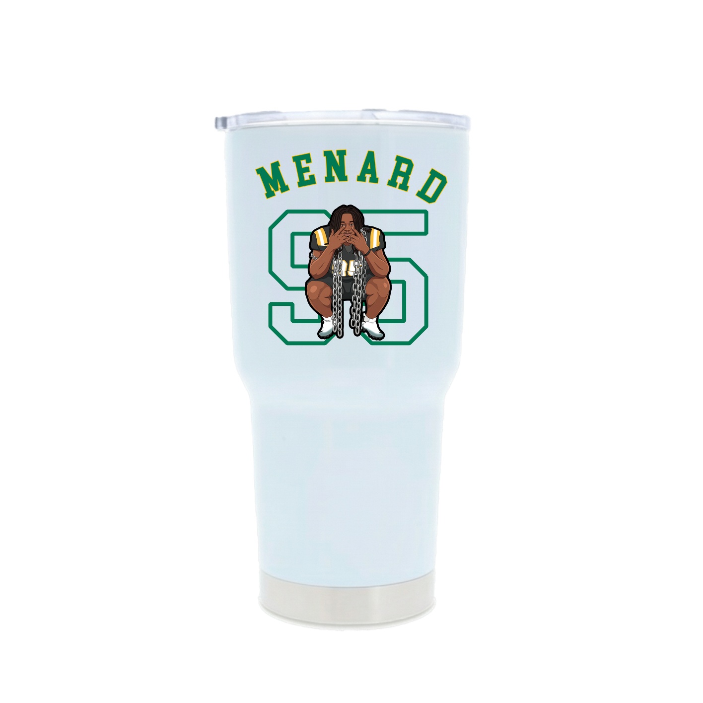 30oz Stainless Steel Tumbler — Shirsey Arch in White