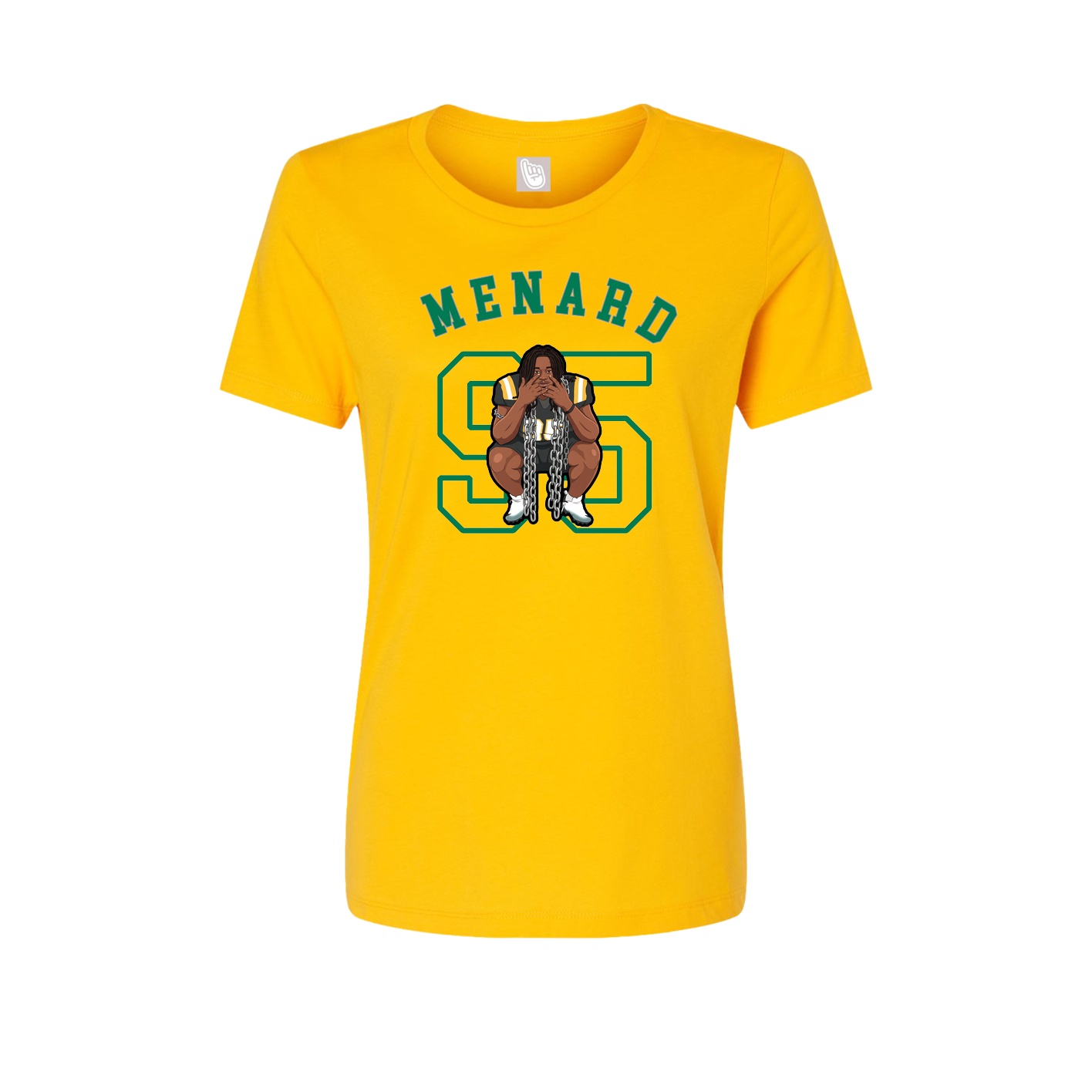 Fitted Women's Tee — Shirsey Arch in Gold