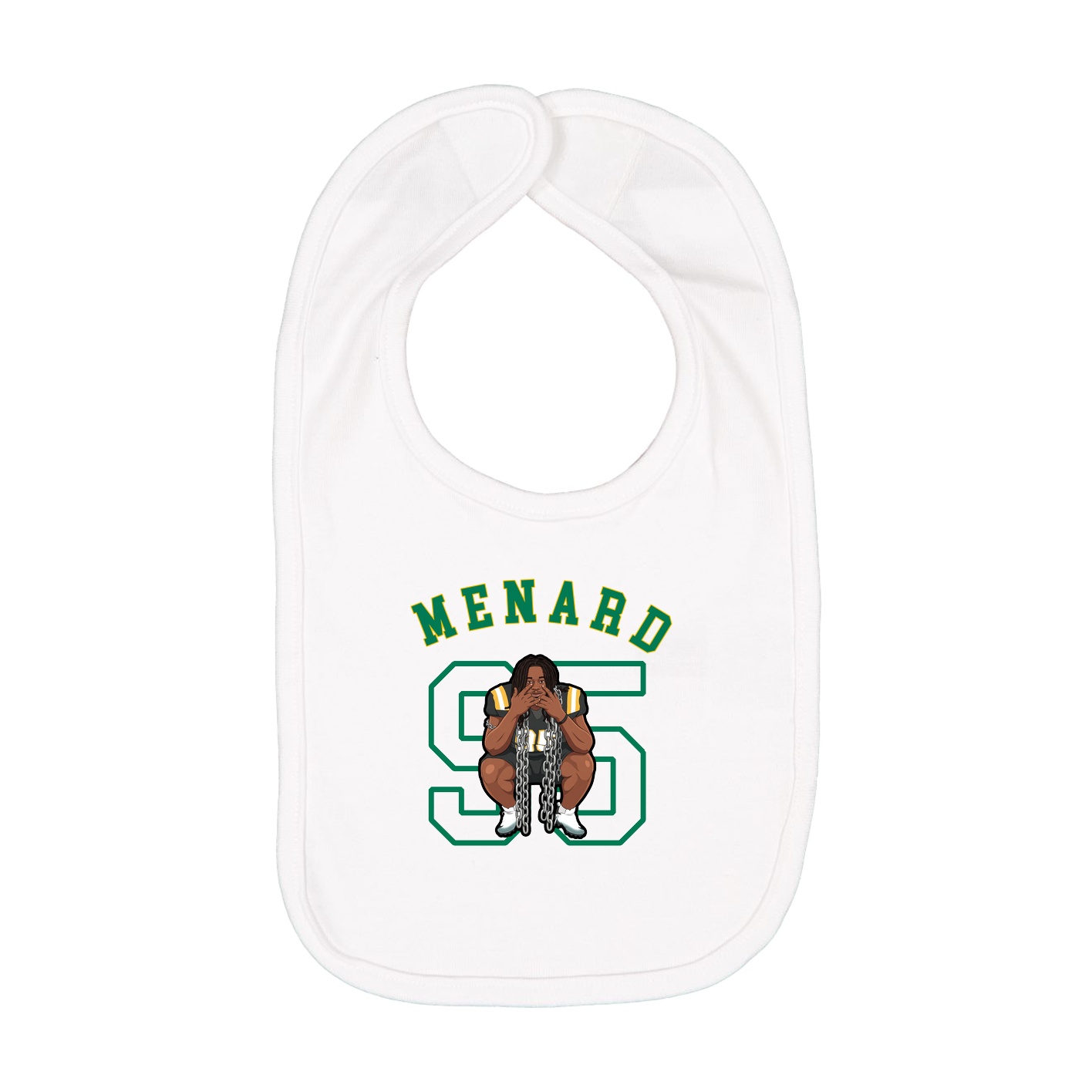 Infant Bib — Shirsey Arch in White