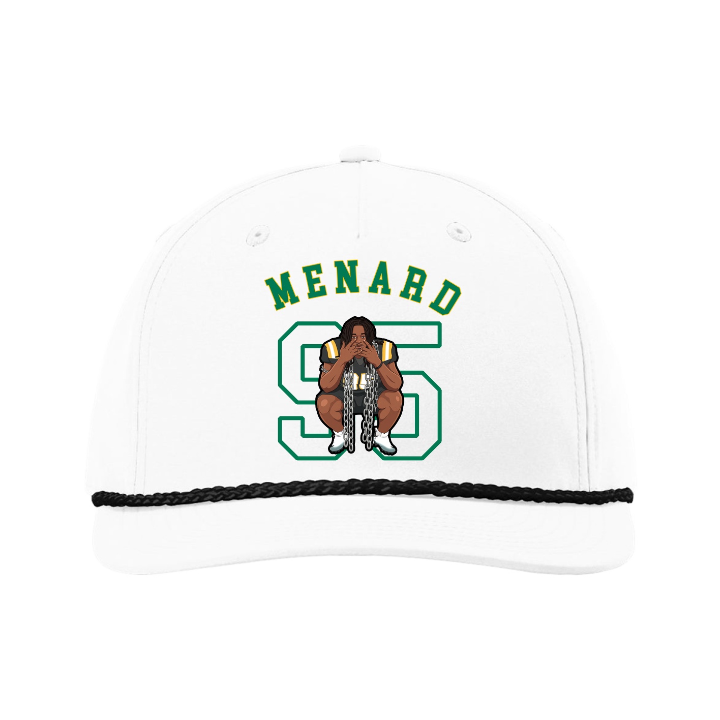 Five-Panel Classic Rope Cap — Shirsey Arch in White