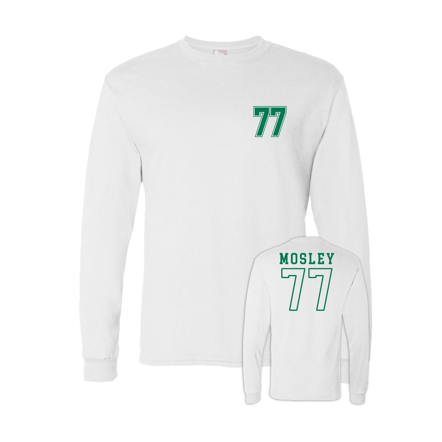 Long Sleeve Tee — Chest Back in White