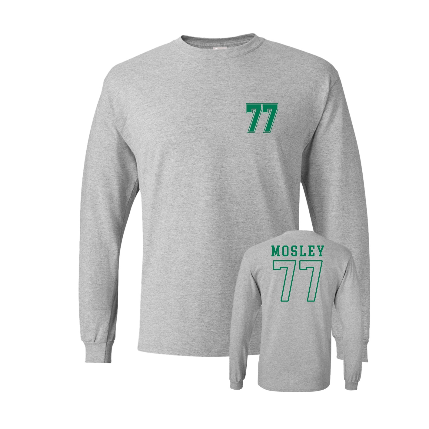 Long Sleeve Tee — Chest Back in Grey