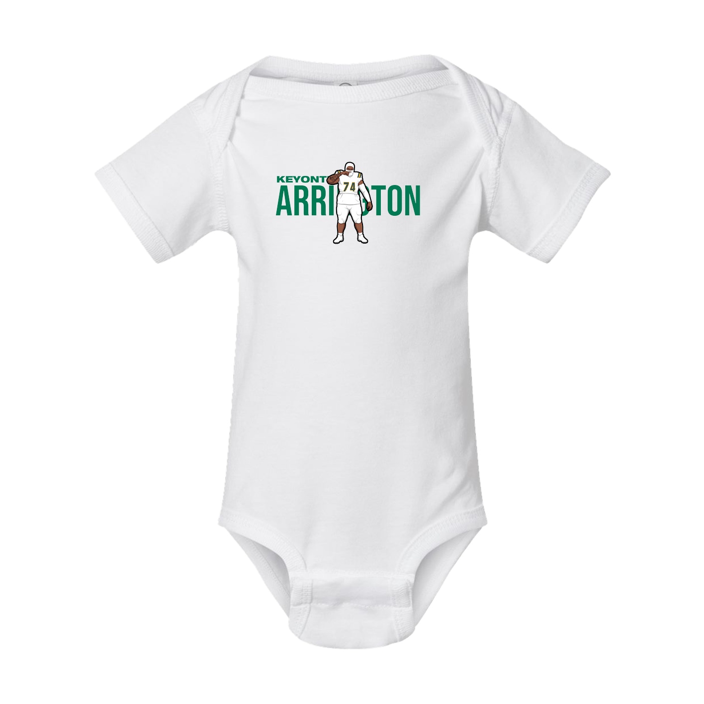Baby Onesie — Player Name in White