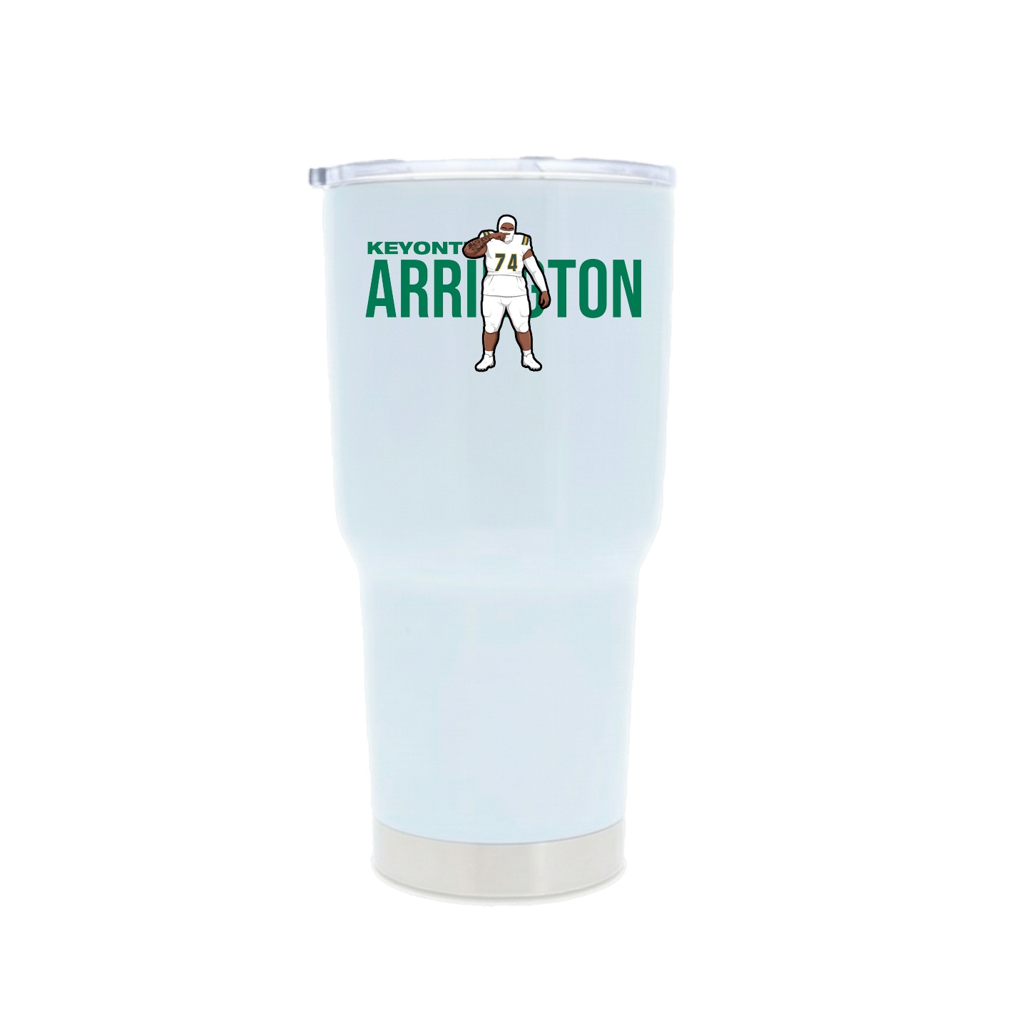 30oz Stainless Steel Tumbler — Player Name in White