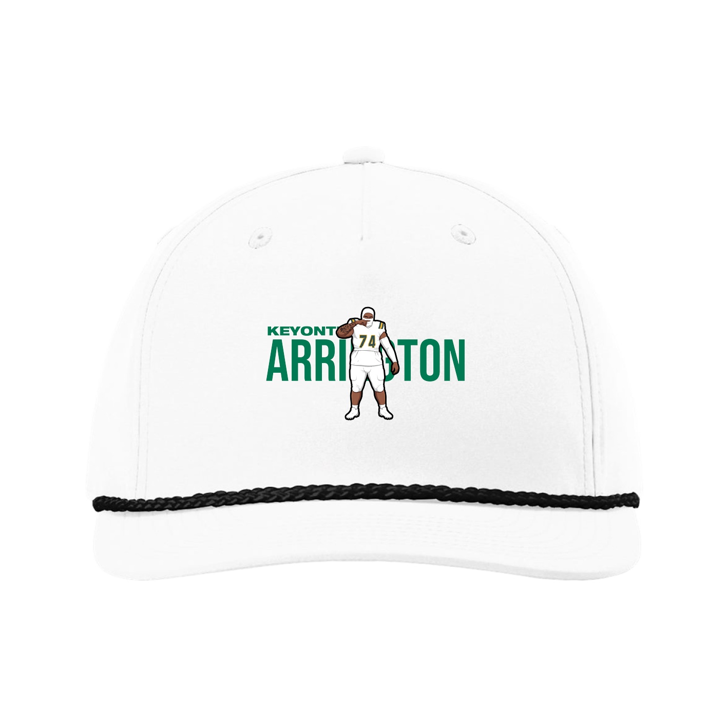 Five-Panel Classic Rope Cap — Player Name in White