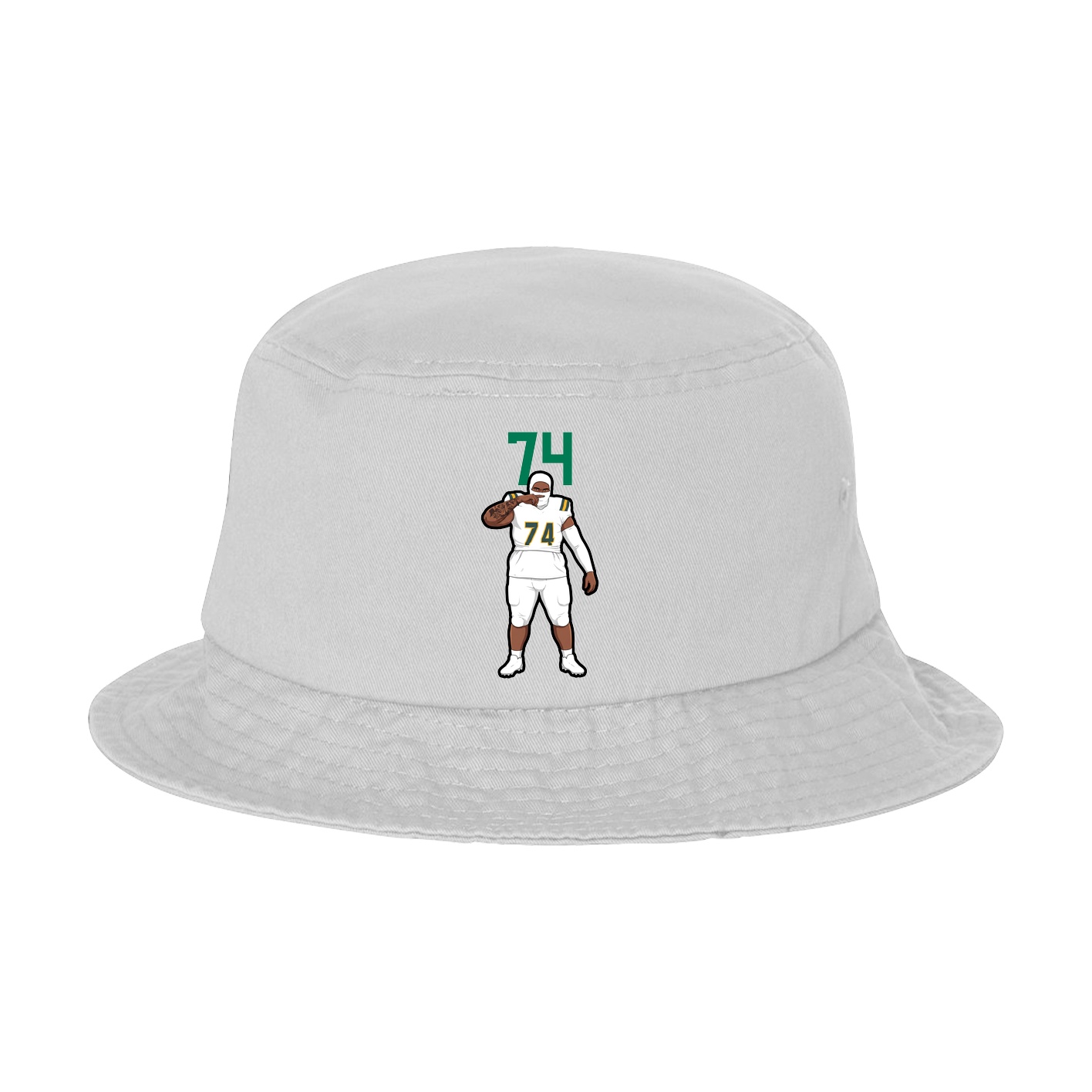 Bucket Cap — Number Top in White