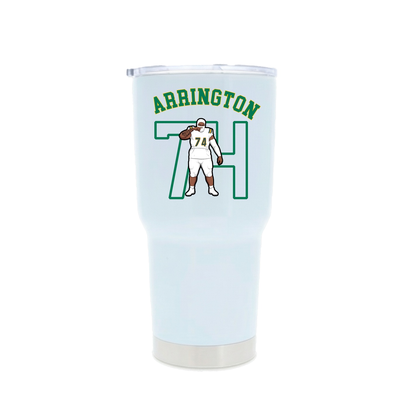 30oz Stainless Steel Tumbler — Shirsey Arch in White