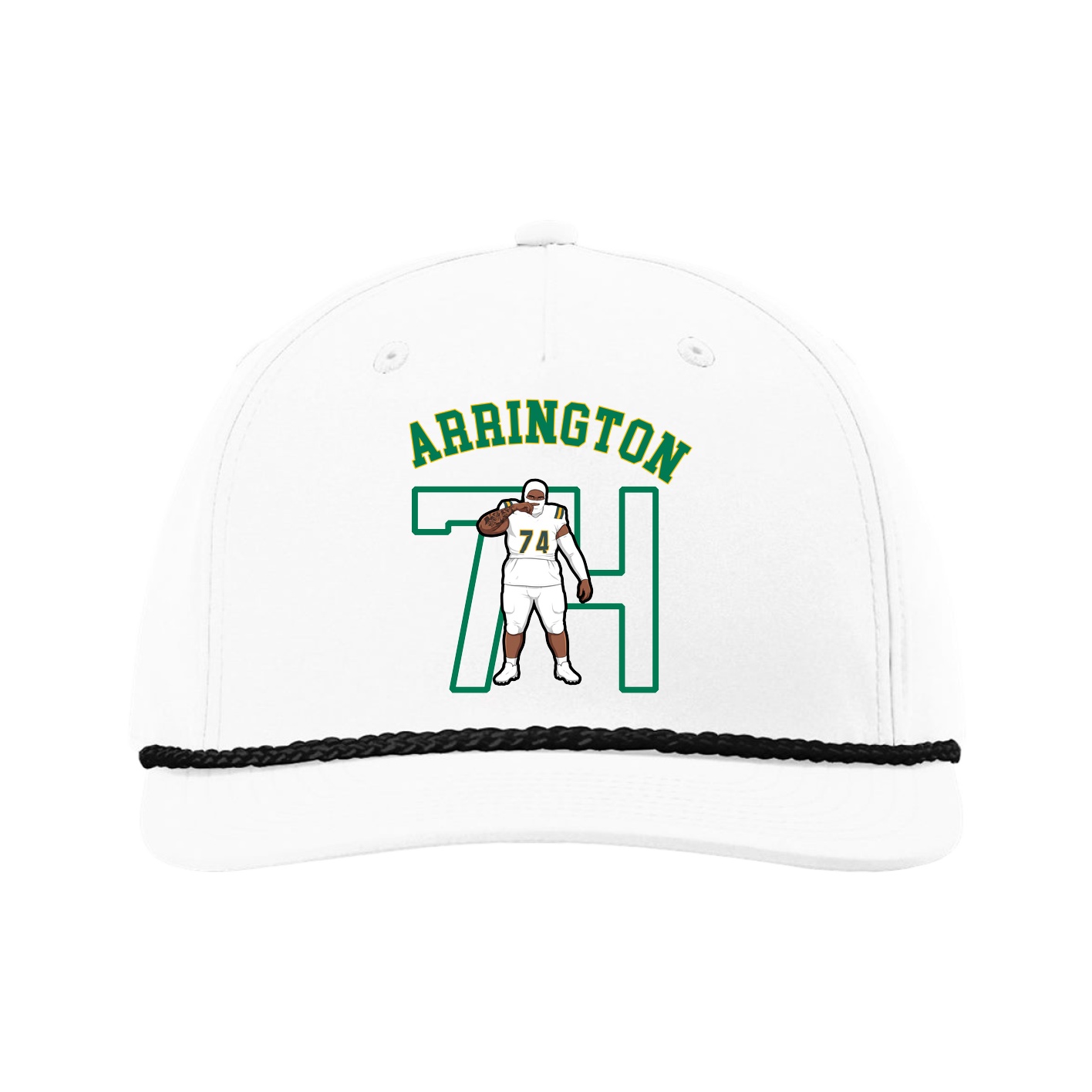 Five-Panel Classic Rope Cap — Shirsey Arch in White