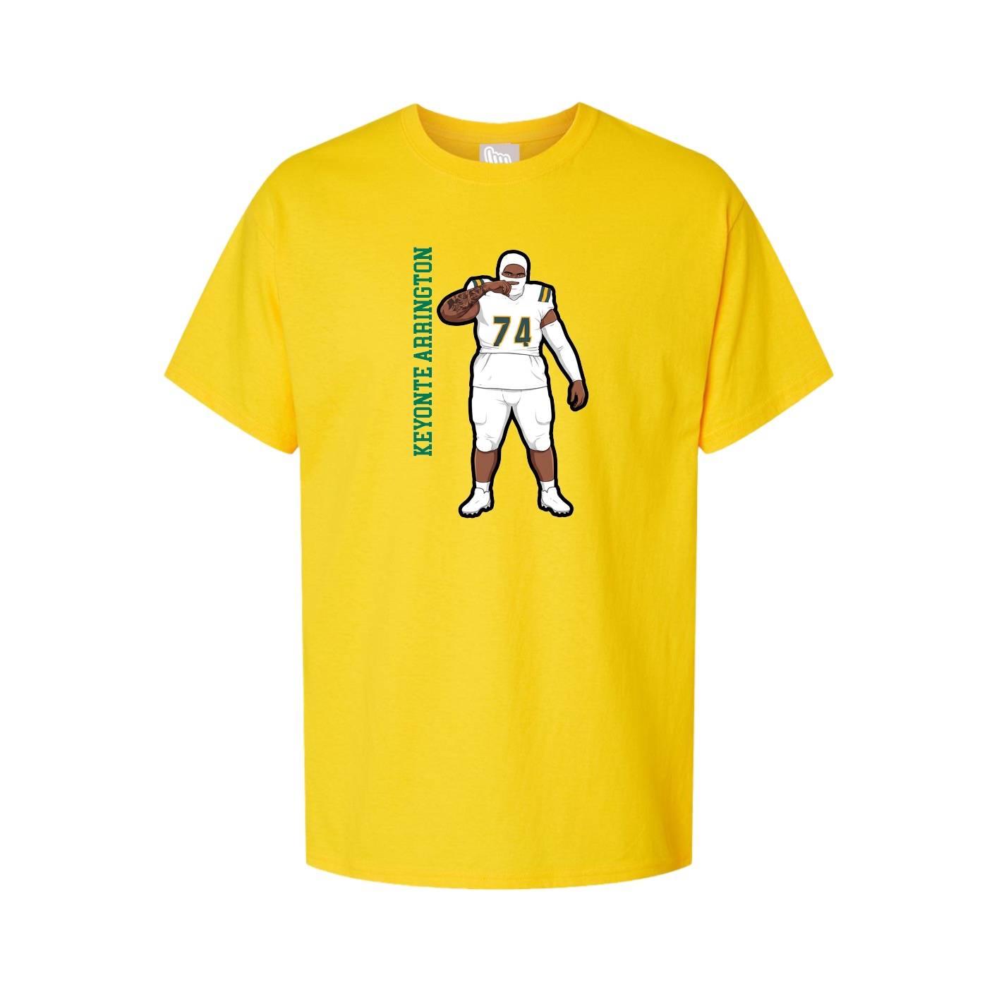 Youth Tee — Name Vertical in Gold