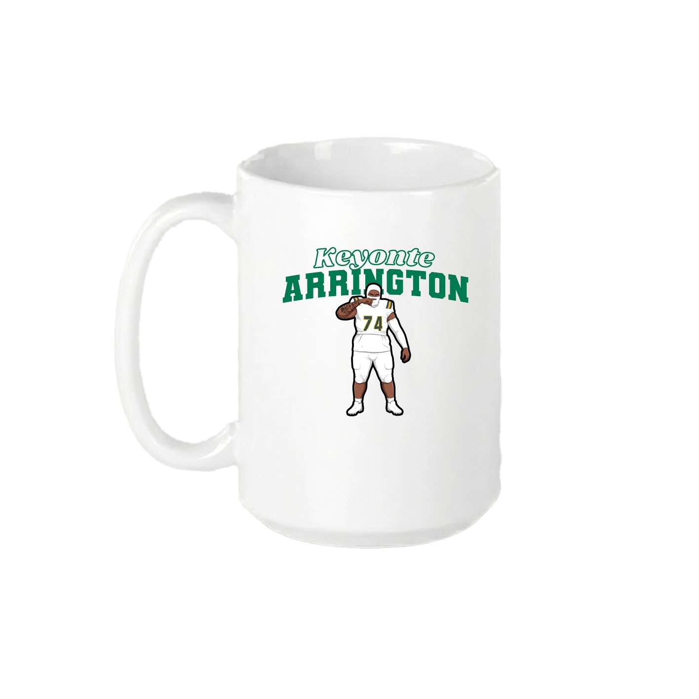 15oz Coffee Mug — Name Arch in White