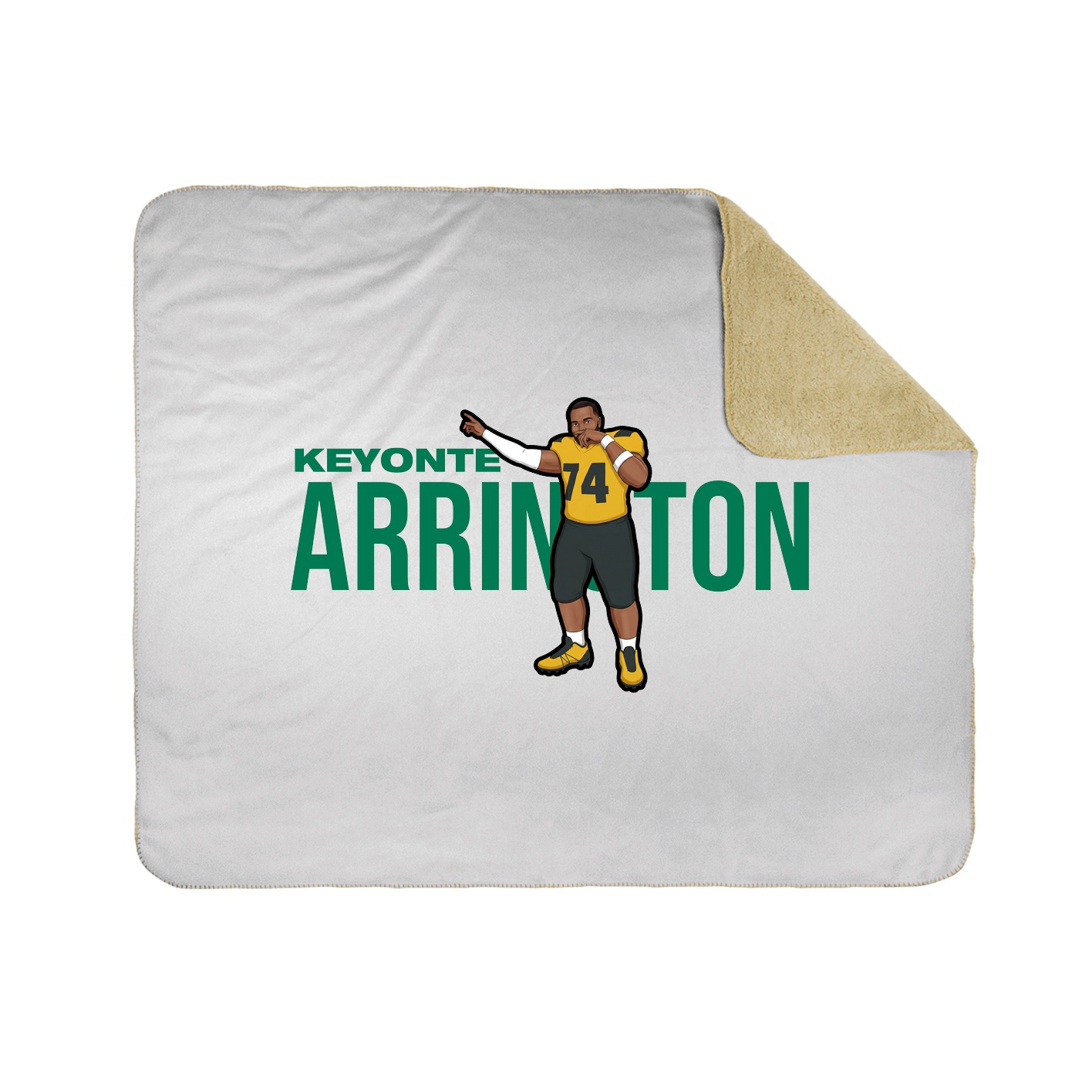 Throw Blanket — Player Name in White