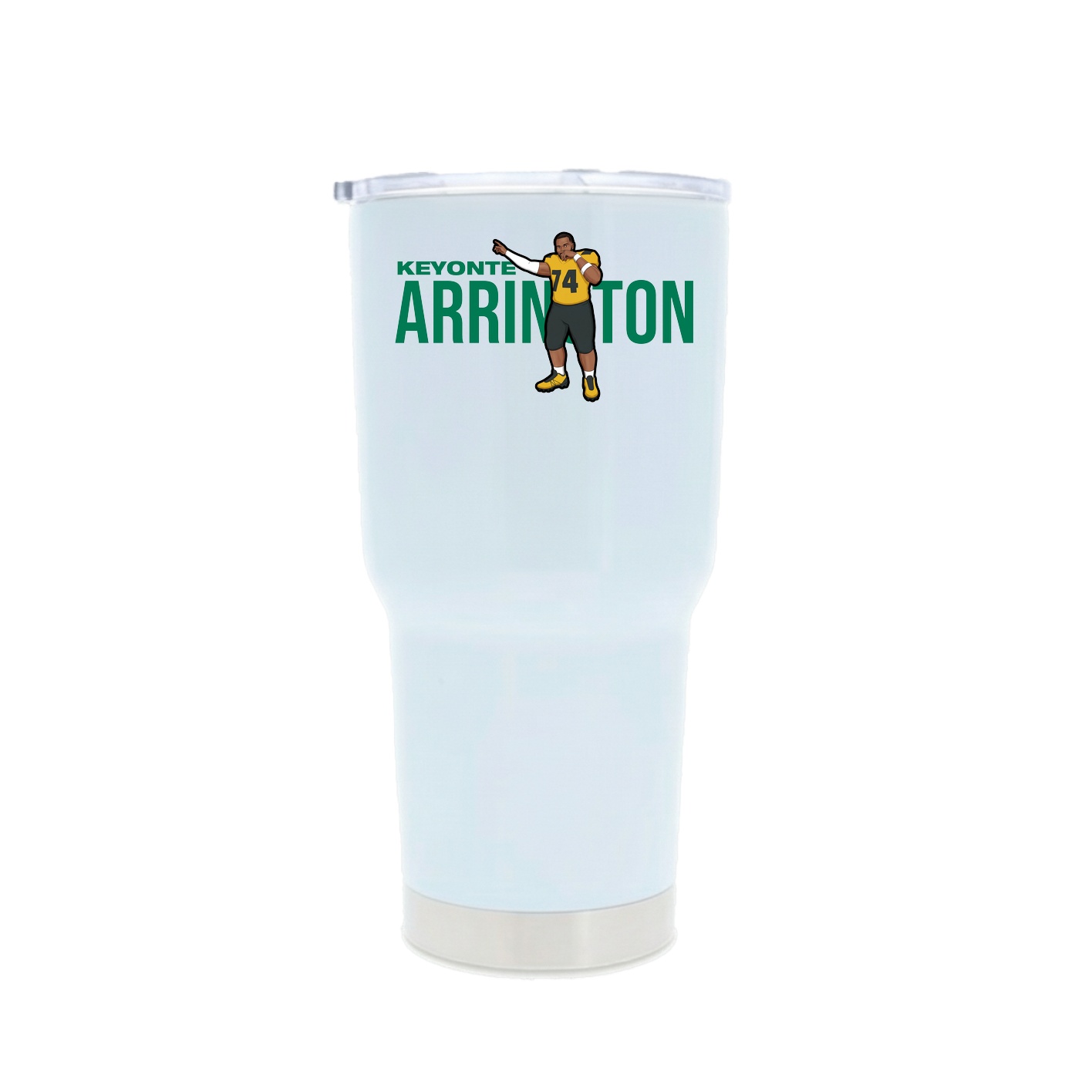 30oz Stainless Steel Tumbler — Player Name in White