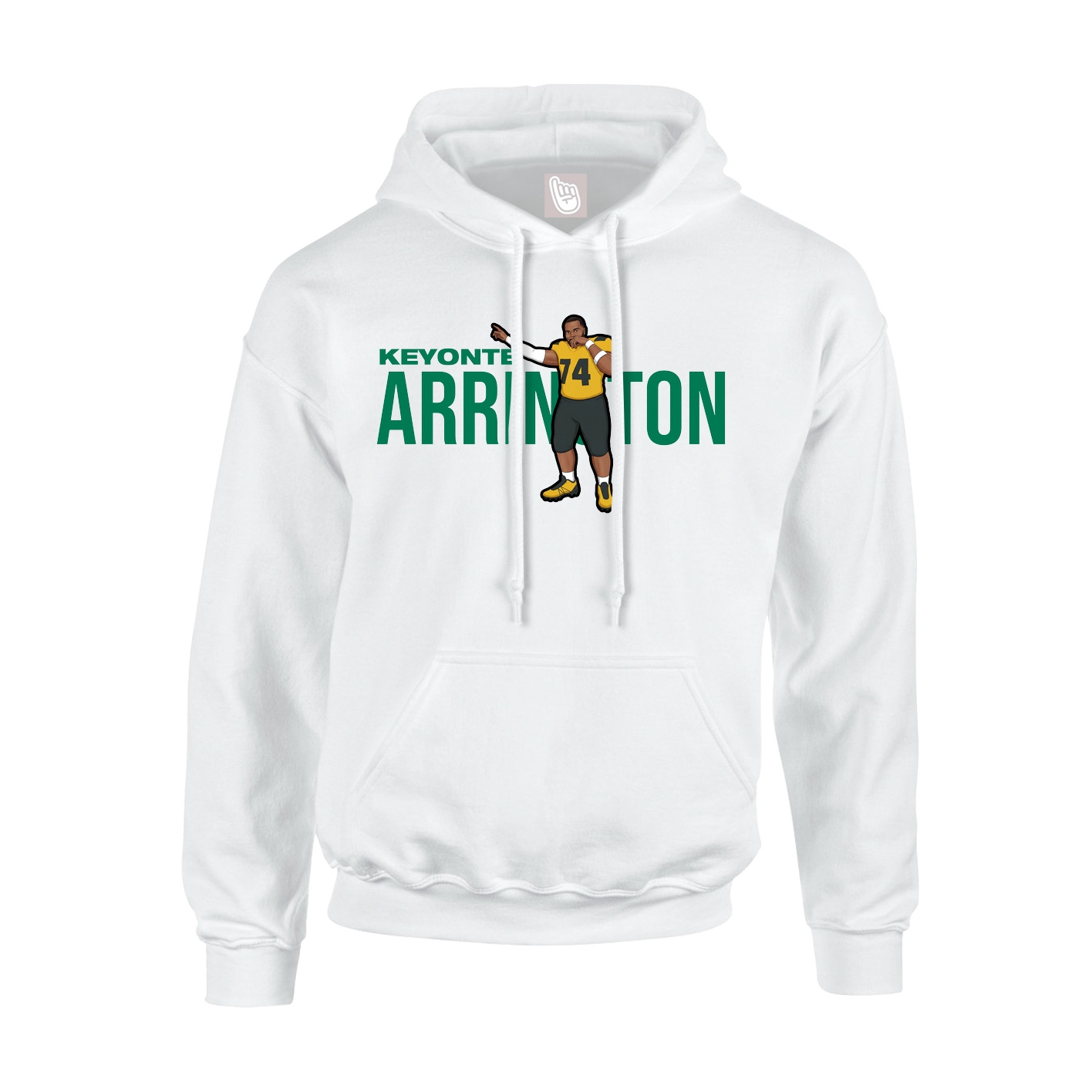 Youth Hoodie — Player Name in White