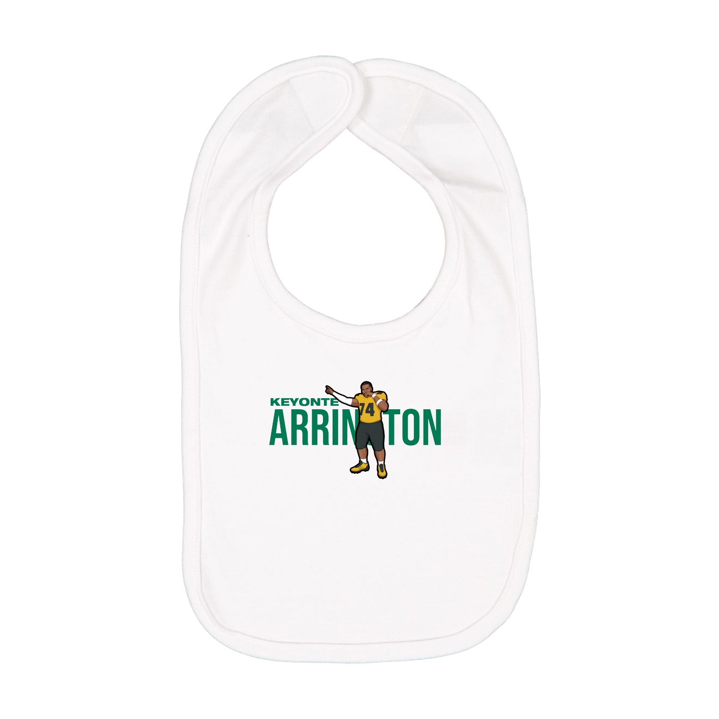 Infant Bib — Player Name in White