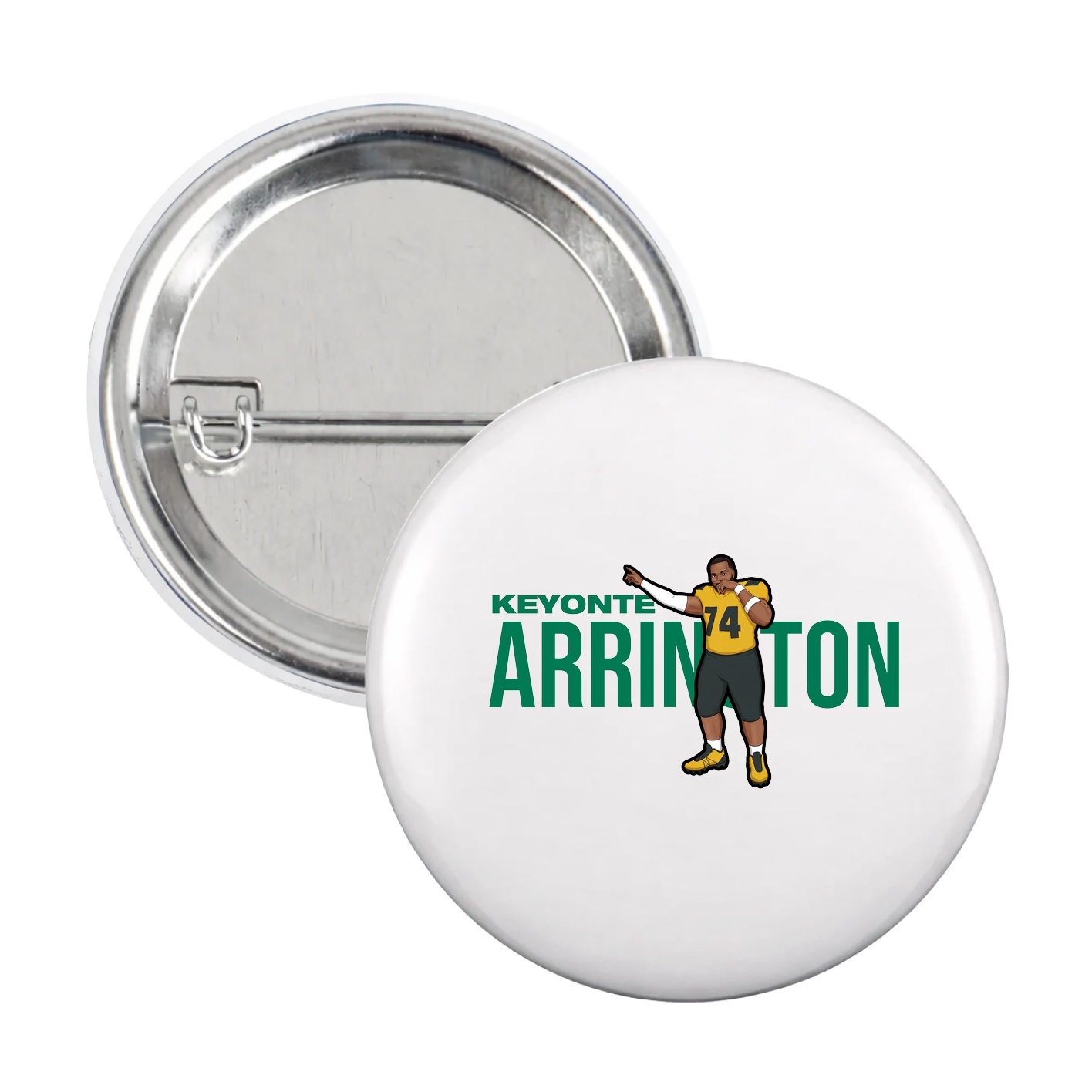 Game Day Button — Player Name in White