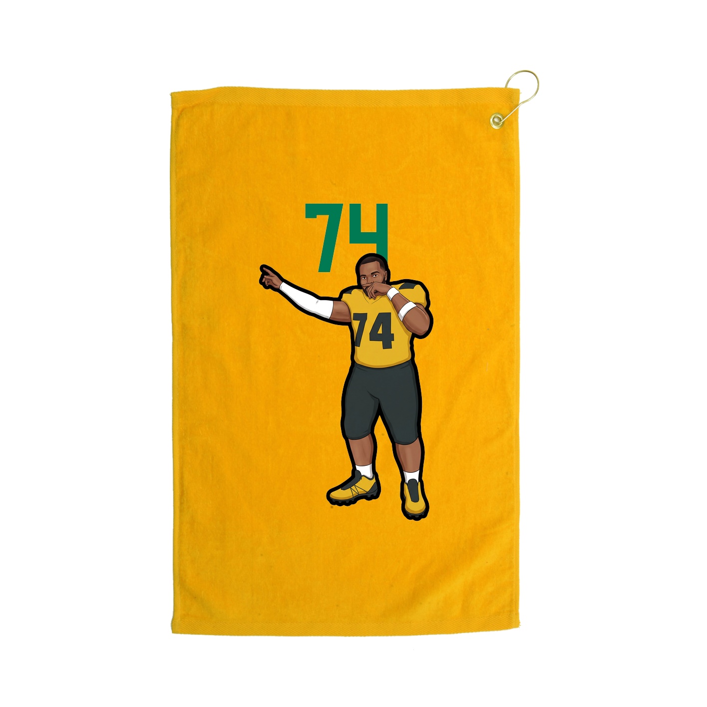Golf Towel — Number Top in Gold