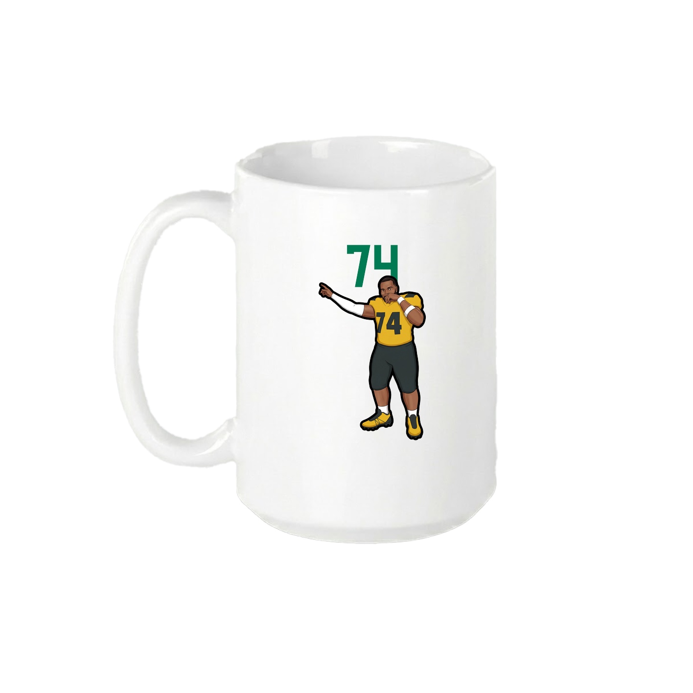 15oz Coffee Mug — Number Top in White