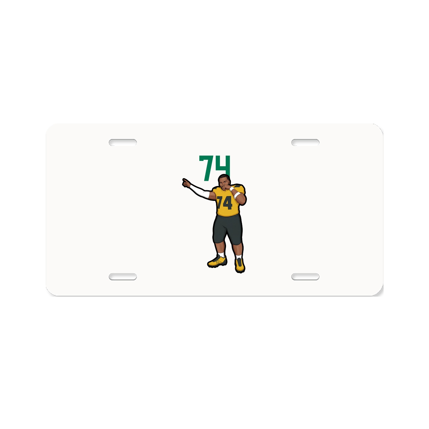 License Plate — Number Top in Classic