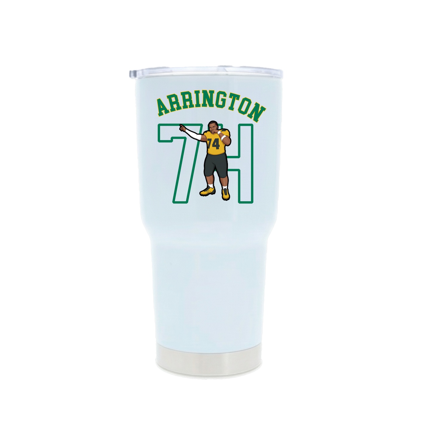 30oz Stainless Steel Tumbler — Shirsey Arch in White