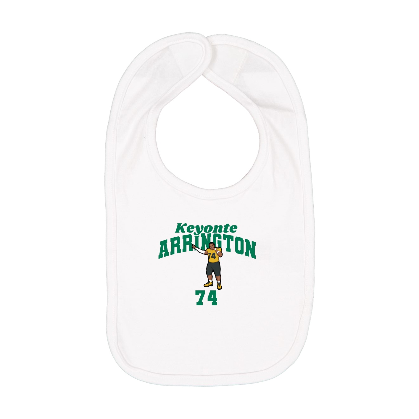 Infant Bib — Signature Arch in White