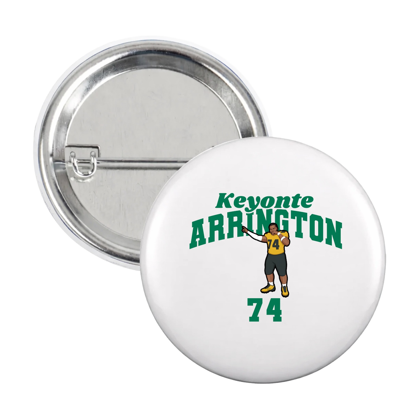 Game Day Button — Signature Arch in White