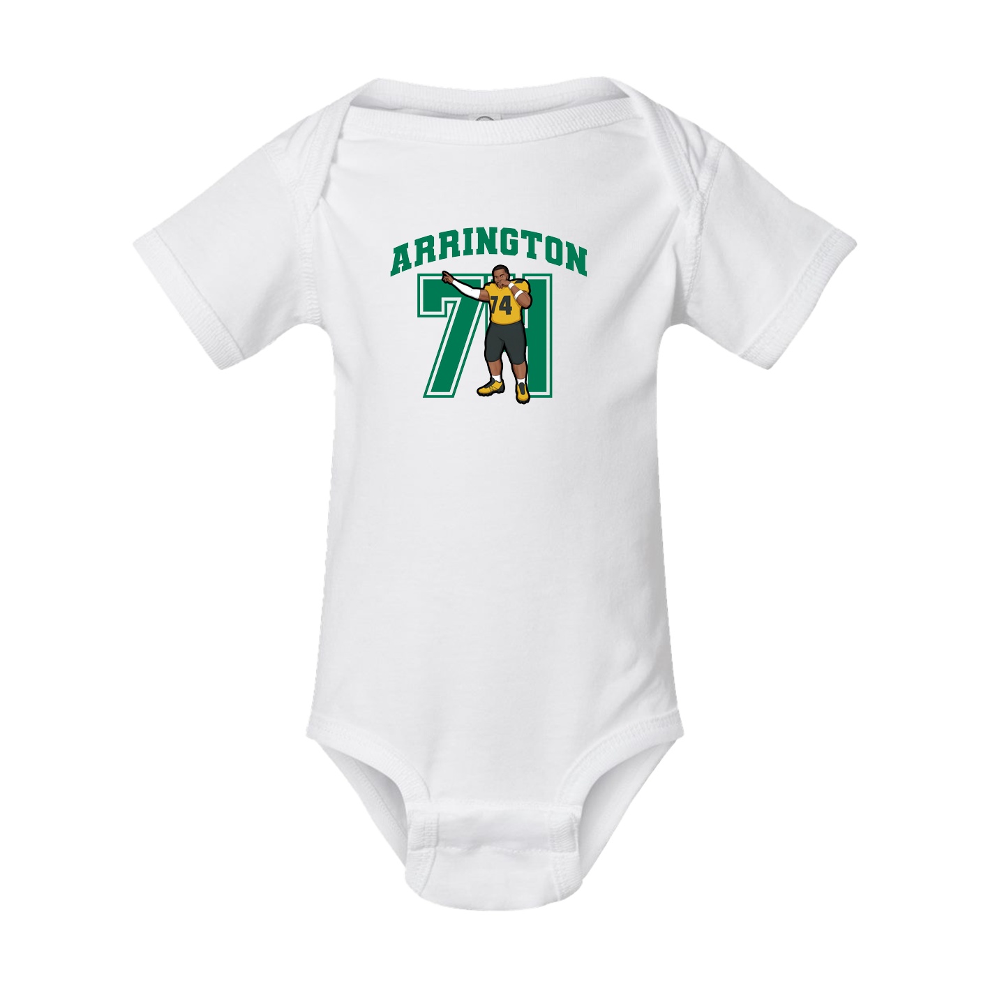 Baby Onesie — Number in White