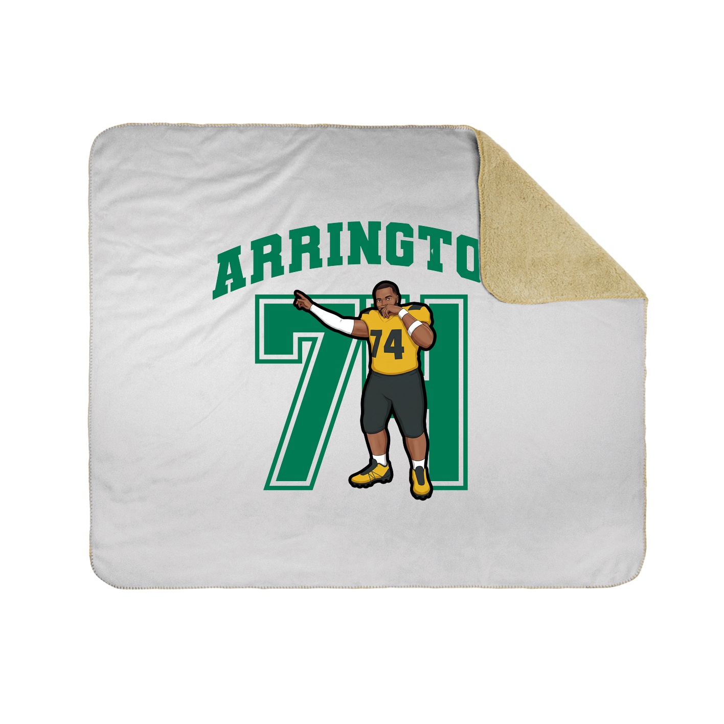 Throw Blanket — Number in White