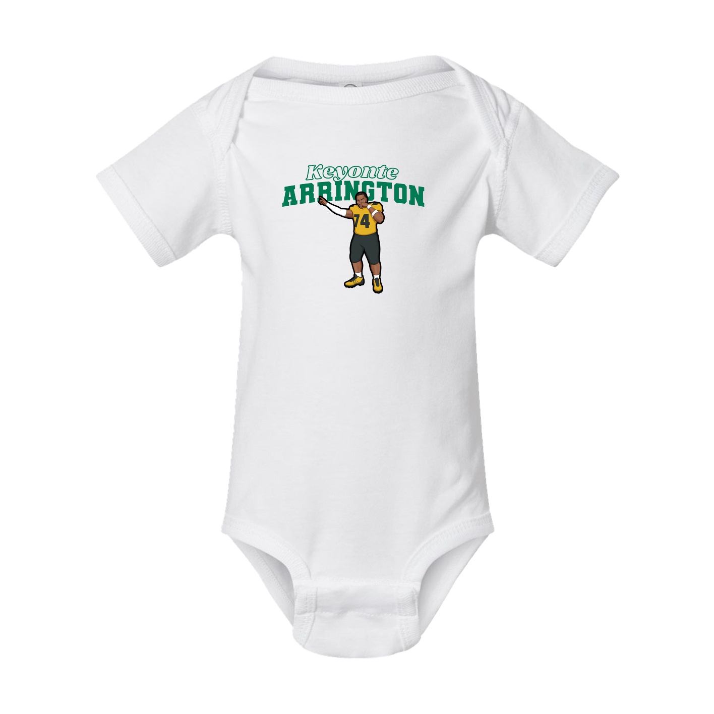 Baby Onesie — Name Arch in White
