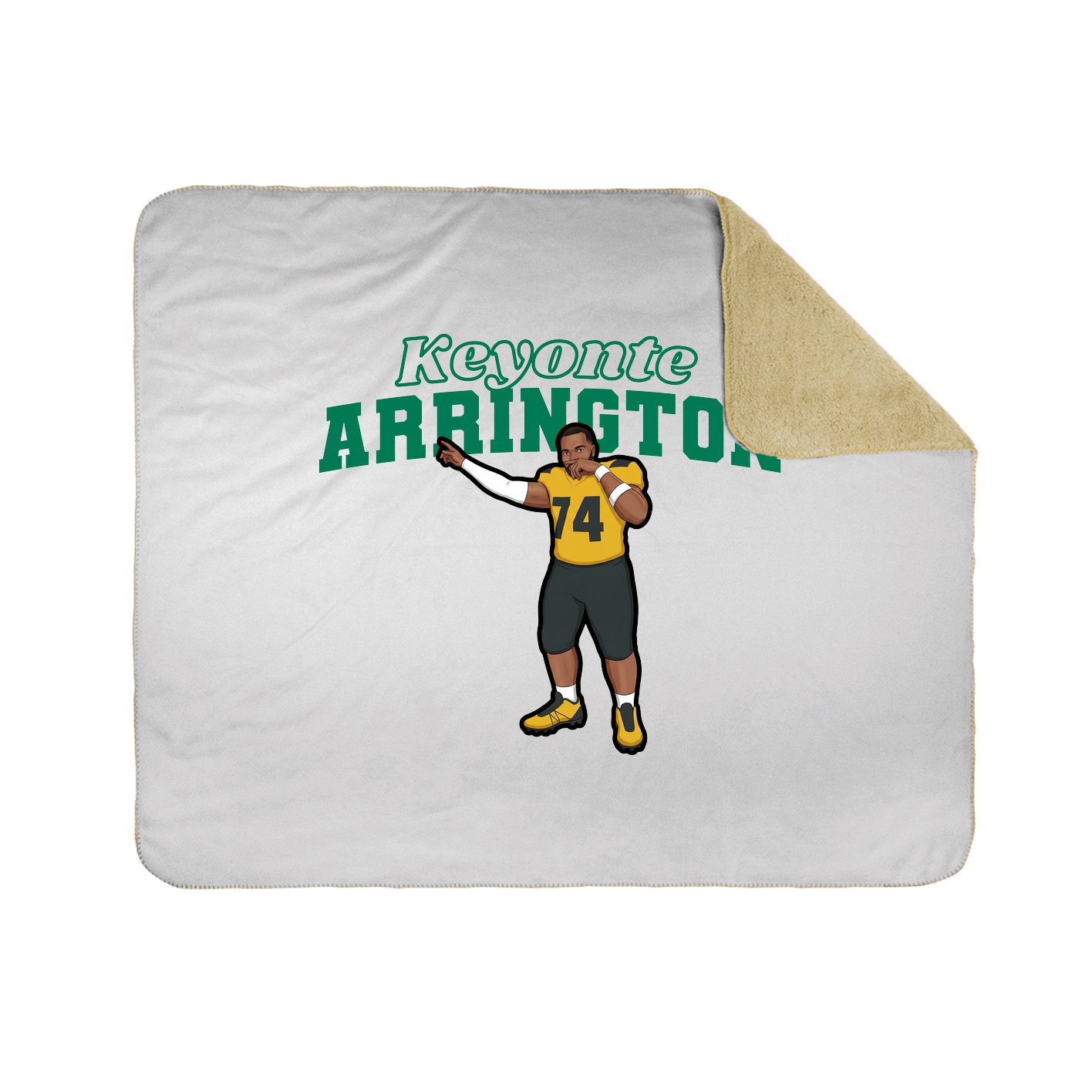 Throw Blanket — Name Arch in White