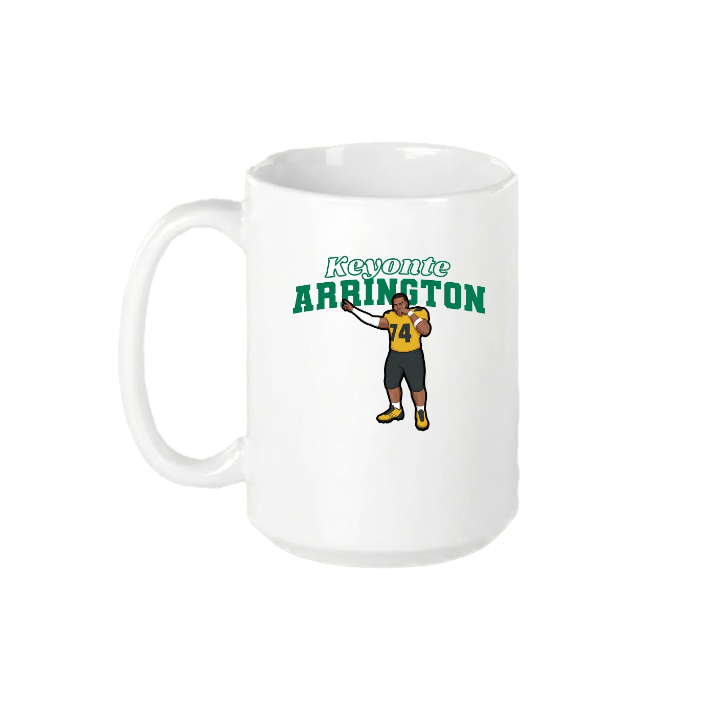 15oz Coffee Mug — Name Arch in White