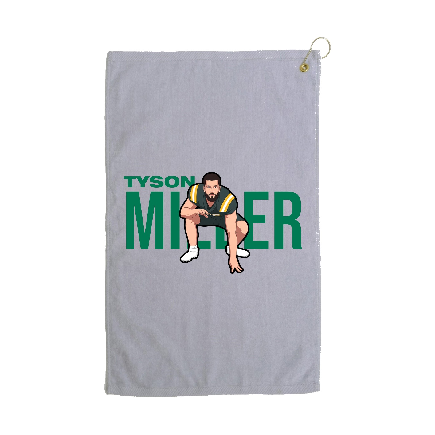 Golf Towel — Player Name in Grey