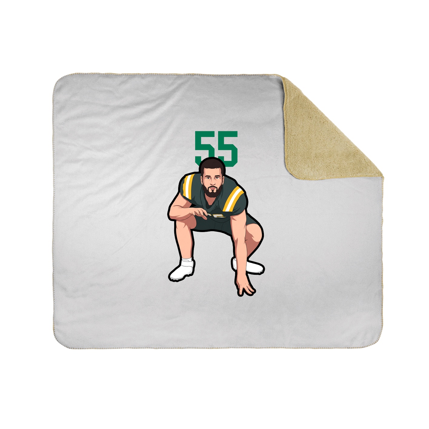 Throw Blanket — Number Top in White