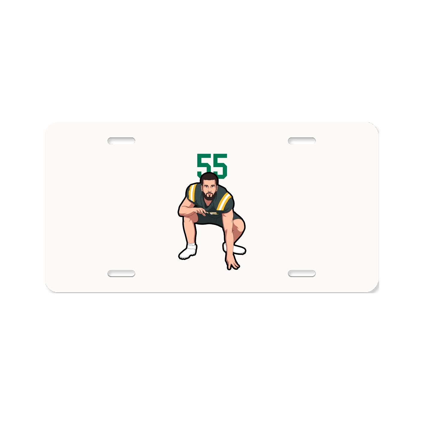 License Plate — Number Top in Classic