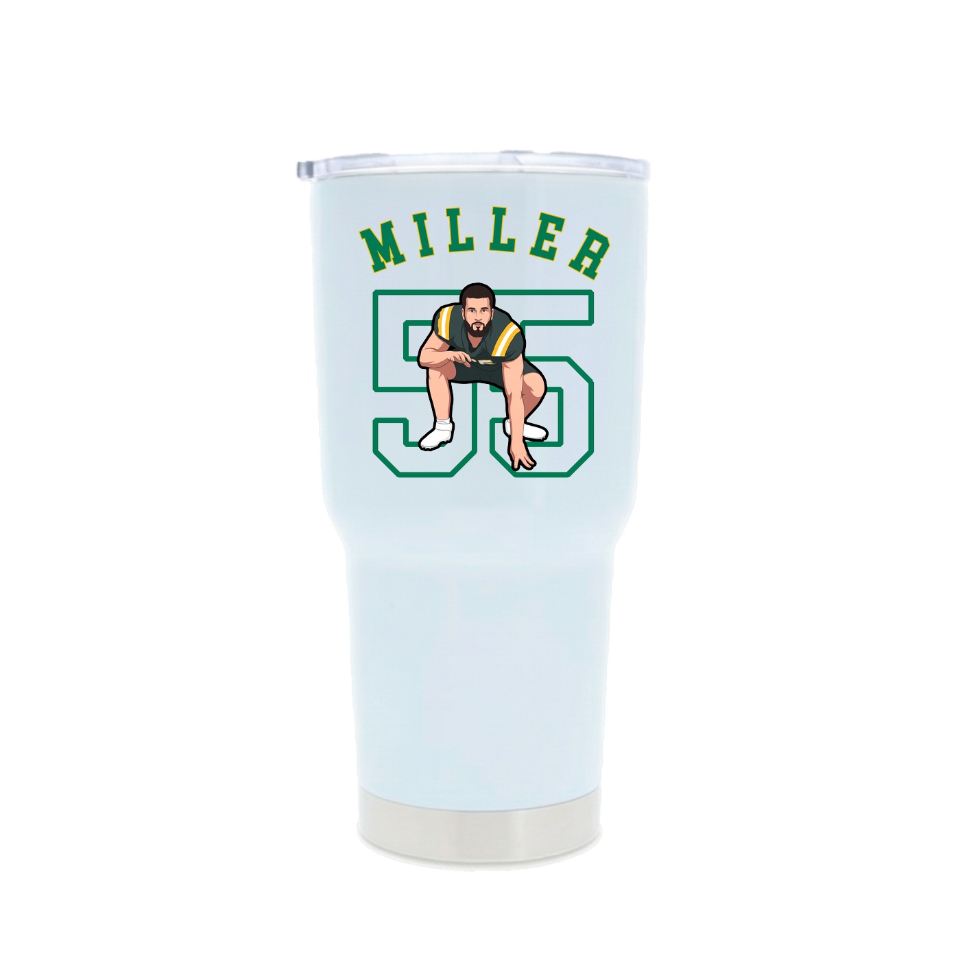30oz Stainless Steel Tumbler — Shirsey Arch in White