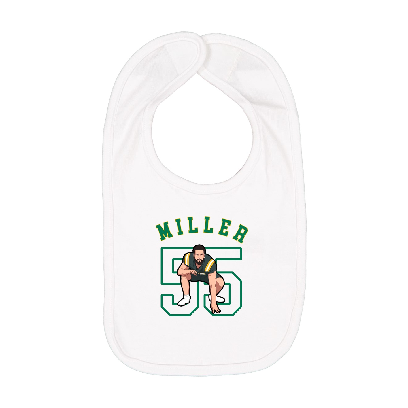 Infant Bib — Shirsey Arch in White