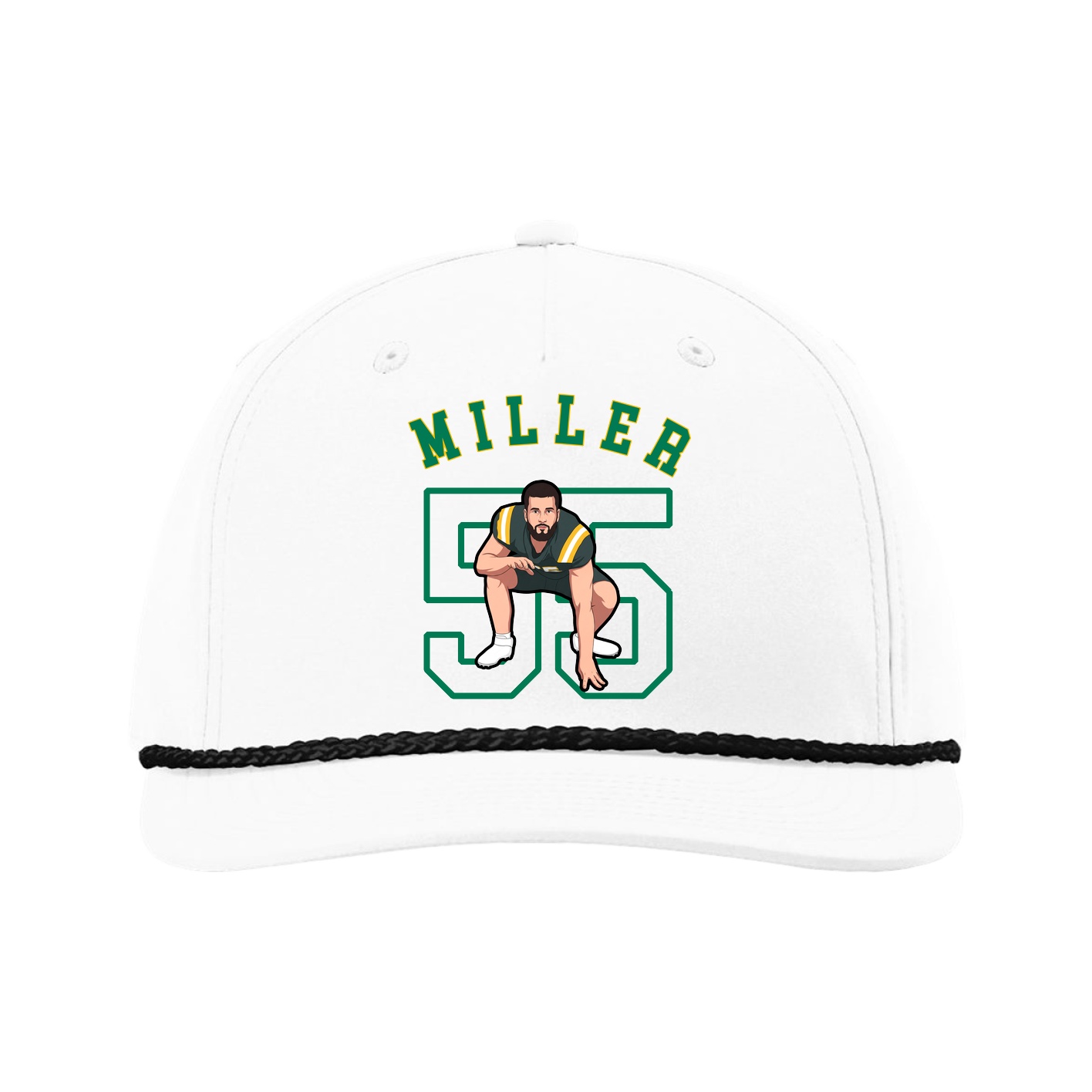 Five-Panel Classic Rope Cap — Shirsey Arch in White