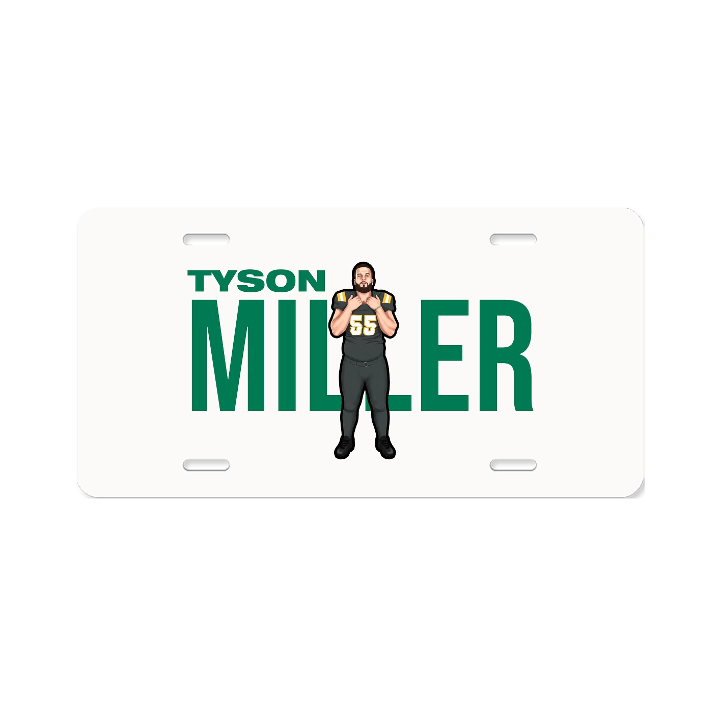 License Plate — Player Name in Classic