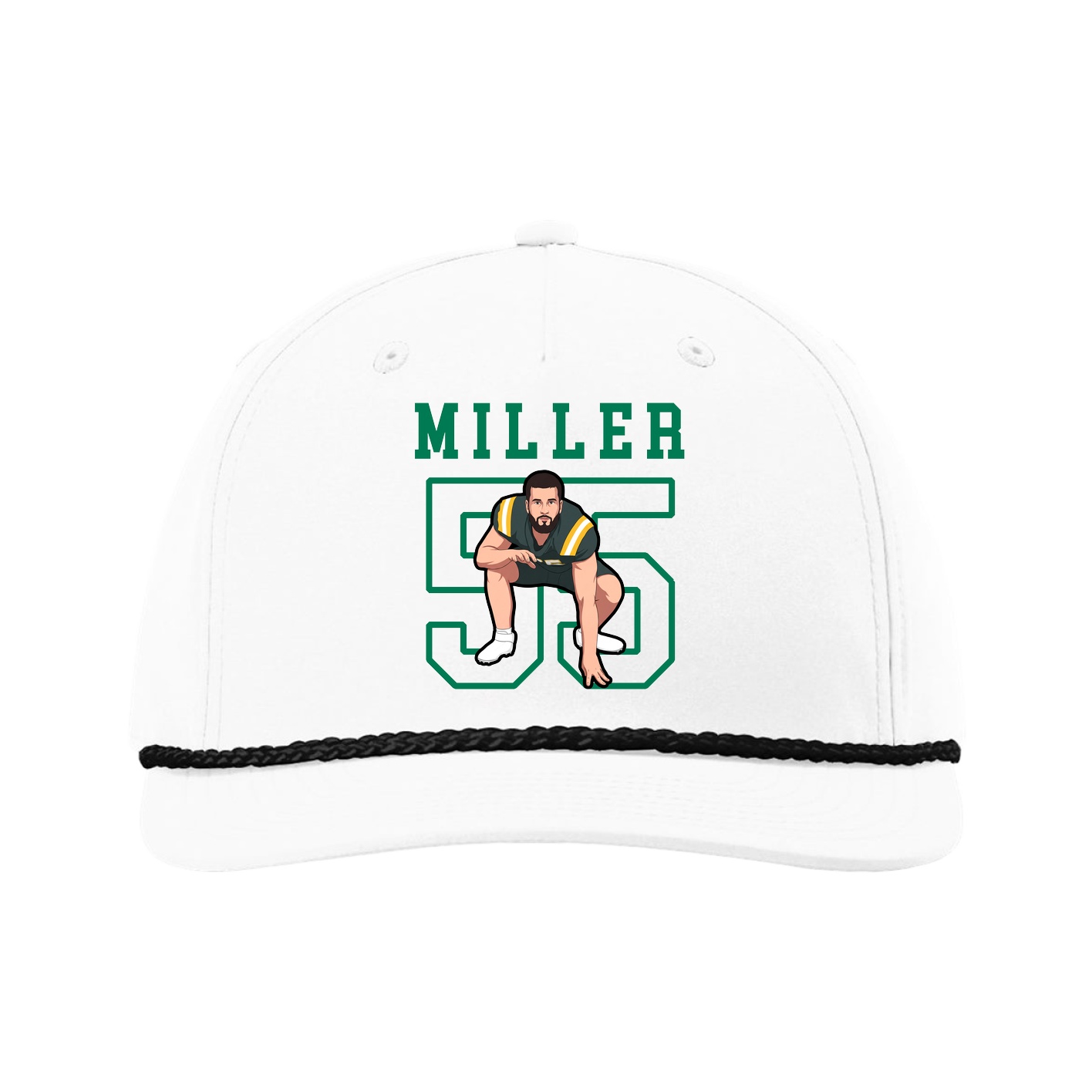 Five-Panel Classic Rope Cap — Shirsey in White