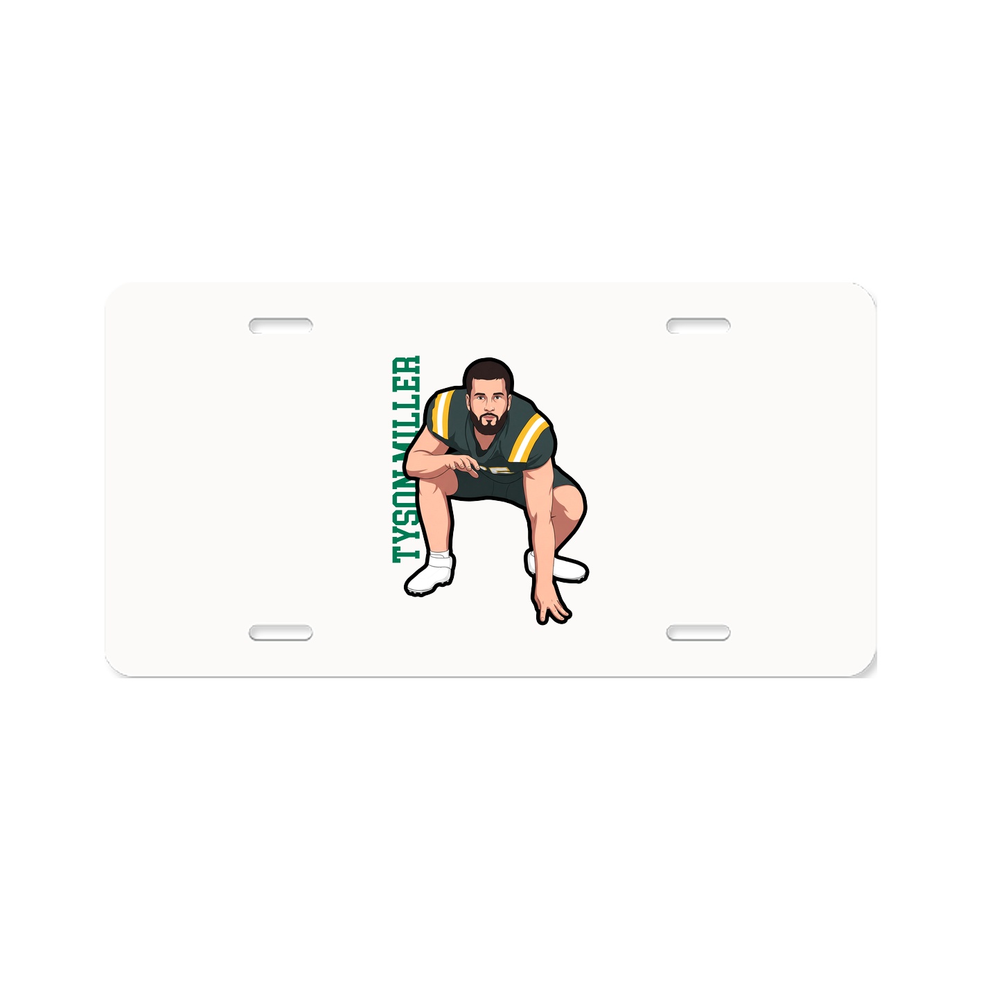 License Plate — Name Vertical in Classic