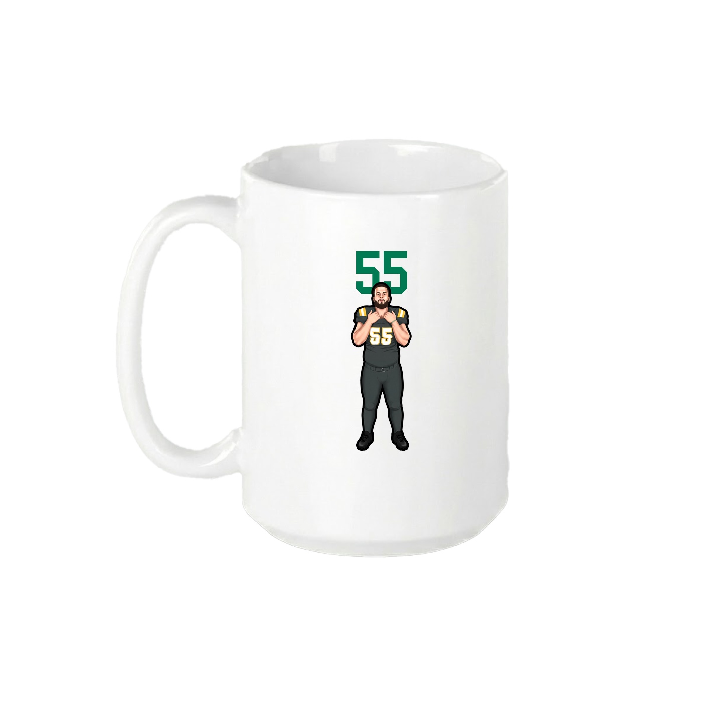 15oz Coffee Mug — Number Top in White