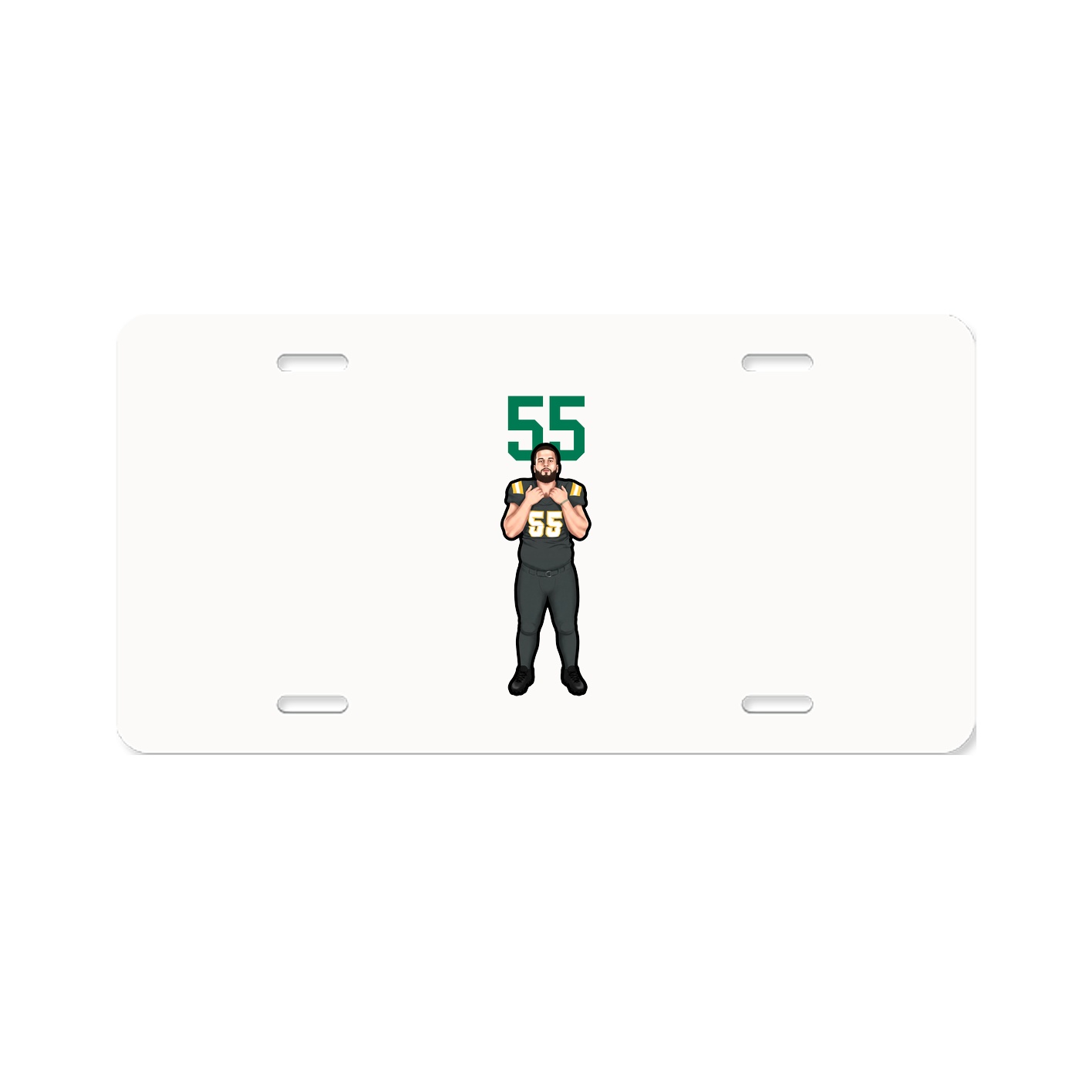 License Plate — Number Top in Classic
